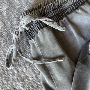 Splendid Gray Sweatpants with Elastic Waistband and Tapered Ankles